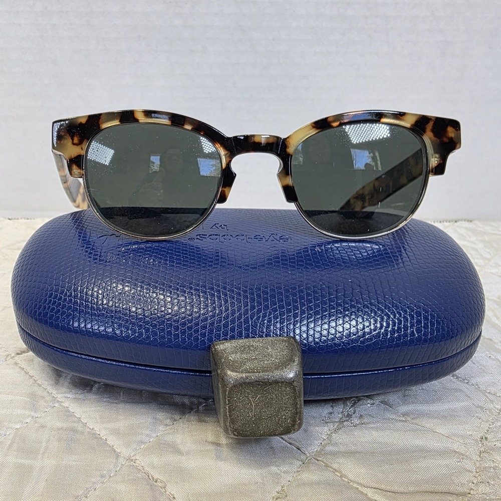 eye-bobs Nudnick 124P Tortoise Polarized Sunglasses Keyhole Handmade WIDE READ
